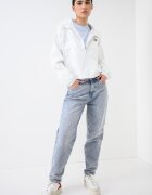 Tommy Jeans Яке с цип яка и лого Мръснобял
