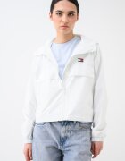 Tommy Jeans Яке с цип яка и лого Мръснобял