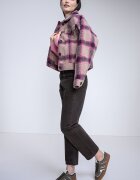 Tommy Jeans Яке с вълна и джобове с капаче Светлокафяв/Розово