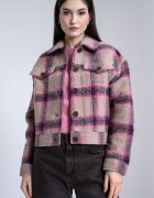 Tommy Jeans Яке с вълна и джобове с капаче Светлокафяв/Розово