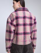 Tommy Jeans Яке с вълна и джобове с капаче Светлокафяв/Розово