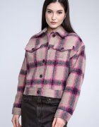 Tommy Jeans Яке с вълна и джобове с капаче Светлокафяв/Розово