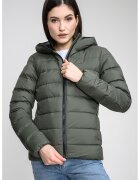 Tommy Jeans Зимно слим яке с качулка - Каки