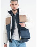 Tommy Jeans Зимно яке с цветен блок - Бял/Кафяв/Тъмносин