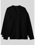 TommyLife Мъжки комплект блузи черни от еластичен памук - 3 части