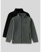 TommyLife Мъжки суичър с цип - антрацитно сив - полиестер