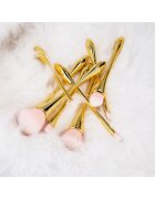 Tools4beauty Комплект 8 четки с метална дръжка Златисти