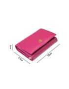 Toro Nero Дамски кожен портфейл Little wallet Фуксия 19 x 10 x 2.5 cm