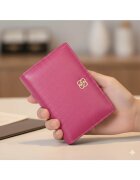 Toro Nero Дамски кожен портфейл Little wallet Фуксия 19 x 10 x 2.5 cm