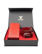 Toro Nero Дамски портфейл и комплект колан - естествена кожа - - Gia-Thick