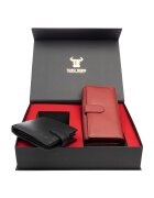 Toro Nero Комплект дамски портфейл и мъжки портфейл - естествена кожа - Reset-Viki - - 9.5*19*3