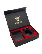 Toro Nero Комплект портфейл и колан - мъжки - от естествена кожа - - Muselles xxl