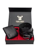 Toro Nero Комплект портфейл и колан - мъжки - от естествена кожа Max-Rubber