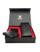 Toro Nero Комплект портфейл за жени и портфейл за мъже - естествена кожа - - Gidwqfita Opzioni - - 3.5*20*11