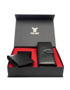 Toro Nero Комплект портфейл за жени и портфейл за мъже - естествена кожа - Reset-Muselles - - 9.5*19*3