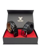 Toro Nero Мъжки подаръчен комплект - естествена кожа - ежедневен колан + елегантен колан - Soft-Smooth