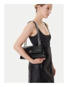Tory Burch Дамска чанта - Kira Turnlock - естествена кожа - черна