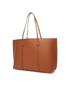 Tory Burch Дамска чанта Perry - цвят Autumn Brown - от естествена кожа