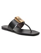 Tory Burch Дамски чехли естествена кожа - черни