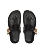 Tory Burch Дамски чехли Slapi - черни - от естествена кожа