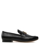 Tory Burch Дамски мокасини черно/златно - естествена кожа - модел Eleanor Loafer