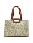 TOUS Дамска чанта Amaya - бежова - размери 44.5x35x17см - голямо отделение с цип - един размер