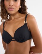 Triumph Подплатена горна част на бански Summer Twist Избеляло черно