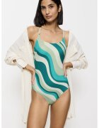 Triumph Цял бански Summer с принт - Тюркоаз/Бежов