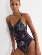 Triumph Цял бански Summer Tropics Зелен/Черен/Розово