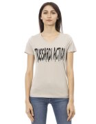 Trussardi Шпиц тениска с лого - Камел