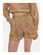 Twinset Дамски къси панталони бежов/златист