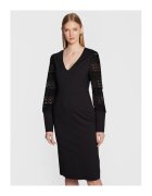 Twinset Коктейлна рокля 222TT2180 - черна