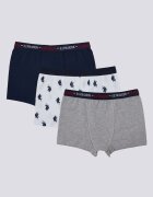 U.S. Polo Assn. Боксерки с лого 3 чифта Сив/Тъмносин