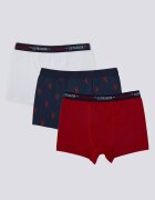 U.S. Polo Assn. Боксерки с лого 3 чифта Тъмночервен/Тъмносин