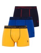 U.S. Polo Assn. Боксерки с лого - 3 чифта Жълт/Кралско Синьо/Тъмносин