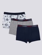 U.S. Polo Assn. Боксерки с лого на талията - 3 чифта Бял/Тъмносин