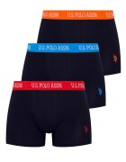 U.S. Polo Assn. Боксерки с памук и лого - 3 чифта Тъмносин