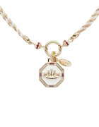 U.S. Polo Assn. Емайлирано колие с кристали Златист