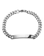 U.S. Polo Assn. Гривна тип верижка с гравирано лого Сребрист