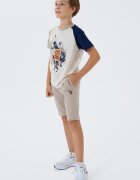 U.S. Polo Assn. Къс спортен екип с лого Бял/Светло бежово/Тъмносин