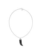 U.S. Polo Assn. Колие от неръждаема стомана с висулка Сребрист Черен/Сребрист