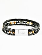 U.S. Polo Assn. Кожена гривна с оникс