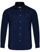 U.S. Polo Assn. Мъжка риза вталена бяла памук