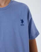 U.S. Polo Assn. Памучен къс спортен екип с джобове Светлосин
