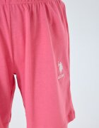 U.S. Polo Assn. Памучен спортен екип с къси ръкави Бял/Пастелнорозов