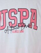 U.S. Polo Assn. Памучен спортен екип с къси ръкави Бял/Пастелнорозов