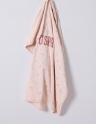 U.S. Polo Assn. Памучна кърпа с принт Светло бежово