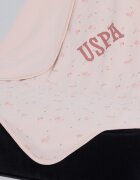 U.S. Polo Assn. Памучна кърпа с принт Светло бежово