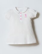 U.S. Polo Assn. Рокля от пике с лого Бял
