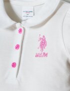 U.S. Polo Assn. Рокля от пике с лого Бял
